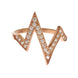 Nialaya Pink Gold 925 Silver Womens Clear Ring