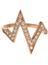 Nialaya Pink Gold 925 Silver Womens Clear Ring