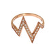 Nialaya Pink Gold 925 Silver Womens Clear Ring