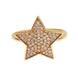 Nialaya Star Gold 925 Silver Womens Clear Ring