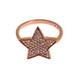 Nialaya Womens Clear CZ Star 925 Silver Ring