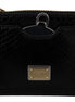 Dolce & Gabbana Black Leather Coin Purse Wristlet Mirror Agnese Wallet