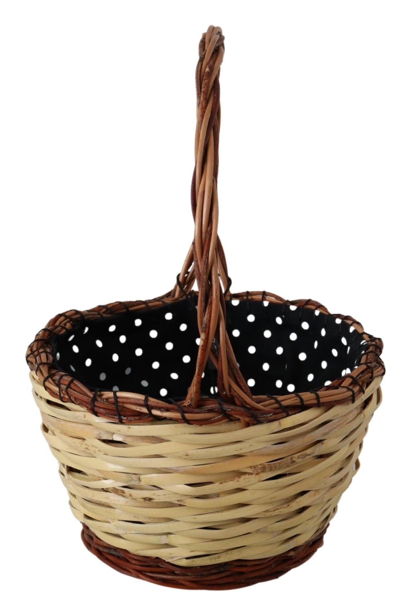 Τσάντα Tote Dolce & Gabbana Μπεζ Ξύλινο Ψάθινο Καλάθι Rattan