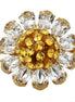 Dolce & Gabbana Gold Brass Yellow Crystal Flower Ring
