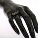 Nialaya Silver Womens Black CZ Rhodium 925 Ring