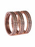 Nialaya Gold 925 Silver Clear CZ Pink Ring