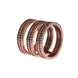 Nialaya Gold 925 Silver Clear CZ Pink Ring