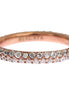 Nialaya Pink Gold 925 Silver Clear CZ Ring