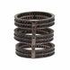 Nialaya Black CZ Rhodium 925 Silver Ring