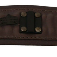 Scervino Street Brown Leather Branded Wide Buckle Closure Bracelet
