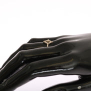 Nialaya Silver Rhombus Womens Clear CZ 925 Silver Ring