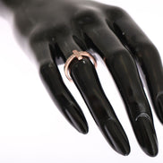 Nialaya Pink Gold 925 Silver Womens Cross CZ Ring