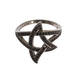 Nialaya Black CZ Rhodium 925 Silver Womens Ring