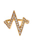 Nialaya Gold 925 Silver Womens Clear CZ 18K Ring