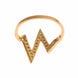 Nialaya Gold 925 Silver Womens Clear CZ 18K Ring