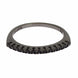 Nialaya Black CZ Rhodium 925 Silver Womens Ring