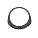 Nialaya Black CZ Rhodium 925 Silver Womens Ring