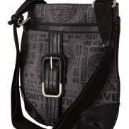 WAYFARER Gray Printed Logo Shoulder Crossbody Purse Bag