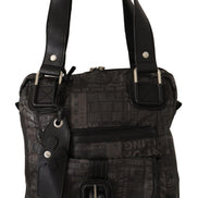 WAYFARER Black Printed Logo Shoulder Handbag Purse Bag