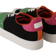 GCDS Multicolor Suede Low Top Lace Up Women Sneakers Shoes