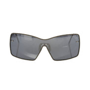 Frankie Morello Black Metallic Fiber Women Sunglasses