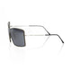Frankie Morello Black Metallic Fiber Women Sunglasses