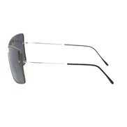 Frankie Morello Black Metallic Fiber Women Sunglasses