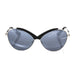Frankie Morello Black Metallic Women Sunglasses
