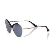 Frankie Morello Black Metallic Women Sunglasses