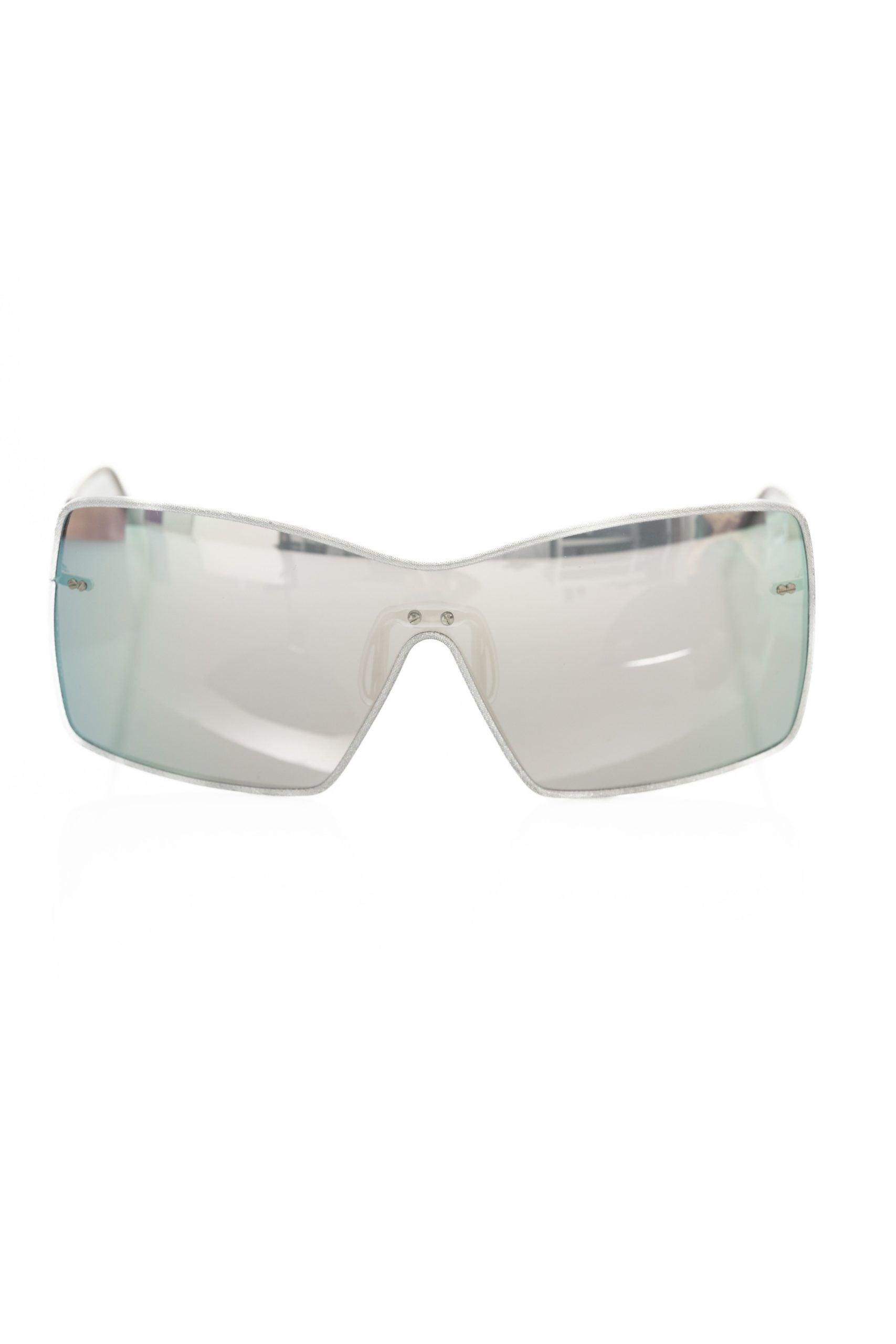 Frankie Morello Silver Metallic Fiber Women Sunglasses
