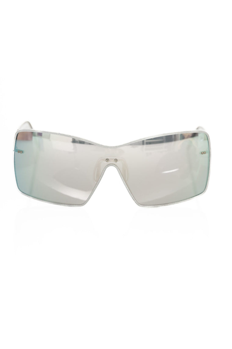 Frankie Morello Silver Metallic Fiber Women Sunglasses