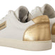 Dolce & Gabbana Λευκά Δερμάτινα Χαμηλά Sneakers