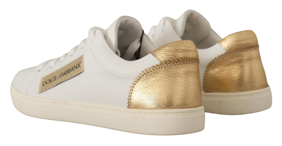 Dolce & Gabbana Λευκά Δερμάτινα Χαμηλά Sneakers