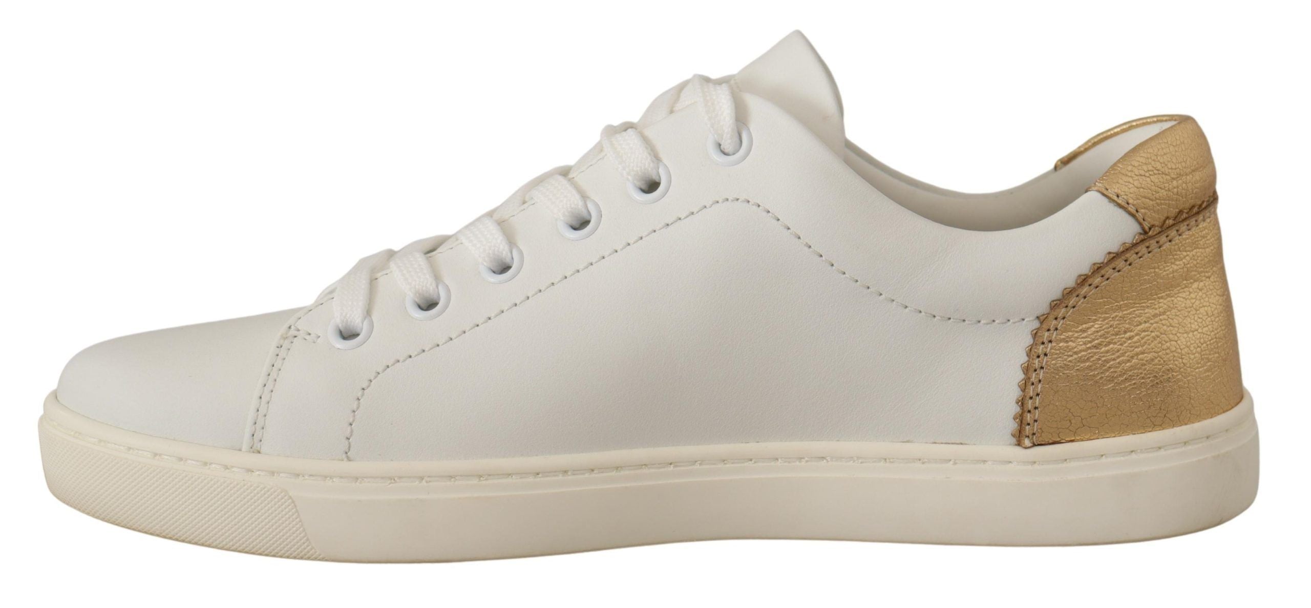 Dolce & Gabbana Λευκά Δερμάτινα Χαμηλά Sneakers