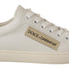 Dolce & Gabbana Λευκά Δερμάτινα Χαμηλά Sneakers