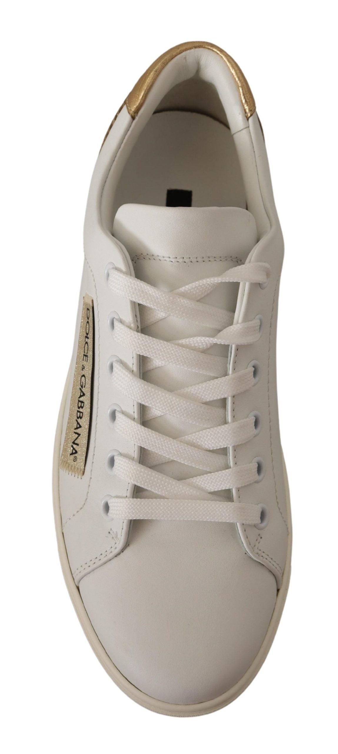 Dolce & Gabbana Λευκά Δερμάτινα Χαμηλά Sneakers