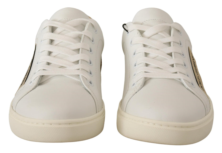 Dolce & Gabbana Λευκά Δερμάτινα Χαμηλά Sneakers