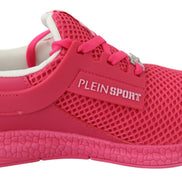 Plein Sport Fuxia Beetroot Polyester Runner Becky Sneakers Shoes