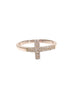 Nialaya Silver CZ Cross 925 Ring