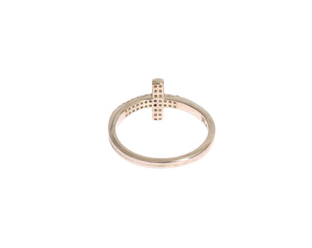 Nialaya Silver CZ Cross 925 Ring
