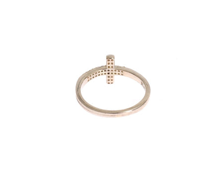 Nialaya Silver CZ Cross 925 Ring