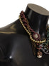 Dolce & Gabbana Gold Brass Sicily Floral Crystal Statement Necklace