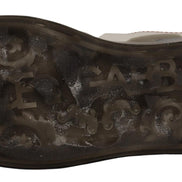 Dolce & Gabbana White Leather Shoes Womens Logo Portofino Sneakers