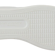 Dolce & Gabbana White Pink Leather Low Top Sneakers Shoes