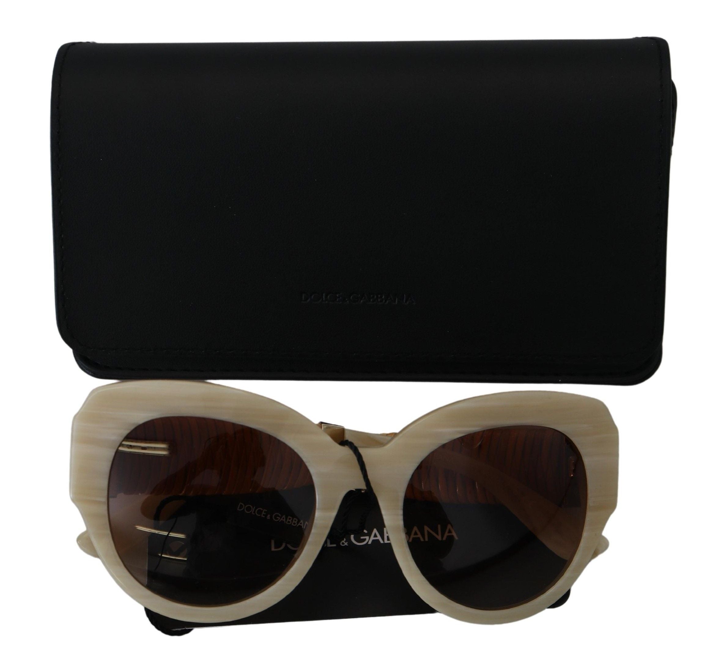 Dolce & Gabbana Μπεζ Οξικό Πλήρες Πλαίσιο Καφέ Φακός DG4294 Γυαλιά Ηλίου