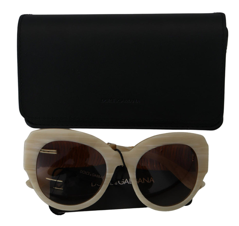 Dolce & Gabbana Μπεζ Οξικό Πλήρες Πλαίσιο Καφέ Φακός DG4294 Γυαλιά Ηλίου
