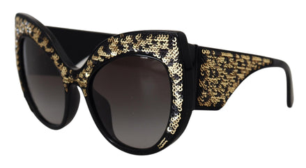 Γυαλιά Ηλίου Dolce & Gabbana DG4326 Polarized με Παγιέτες, Μαύρα και Χρυσά, σε Σχέδιο Πεταλούδας