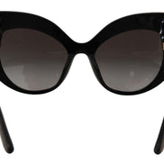 Dolce & Gabbana Black Gold Sequin Butterfly Polarized DG4326 Sunglasses