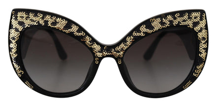 Γυαλιά Ηλίου Dolce & Gabbana DG4326 Polarized με Παγιέτες, Μαύρα και Χρυσά, σε Σχέδιο Πεταλούδας