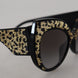Dolce & Gabbana Black Gold Sequin Butterfly Polarized DG4326 Sunglasses